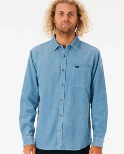 Camisa State Cord De Manga Comprida