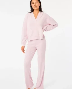 Camisola Confortável Com Decote Em V E Capuz