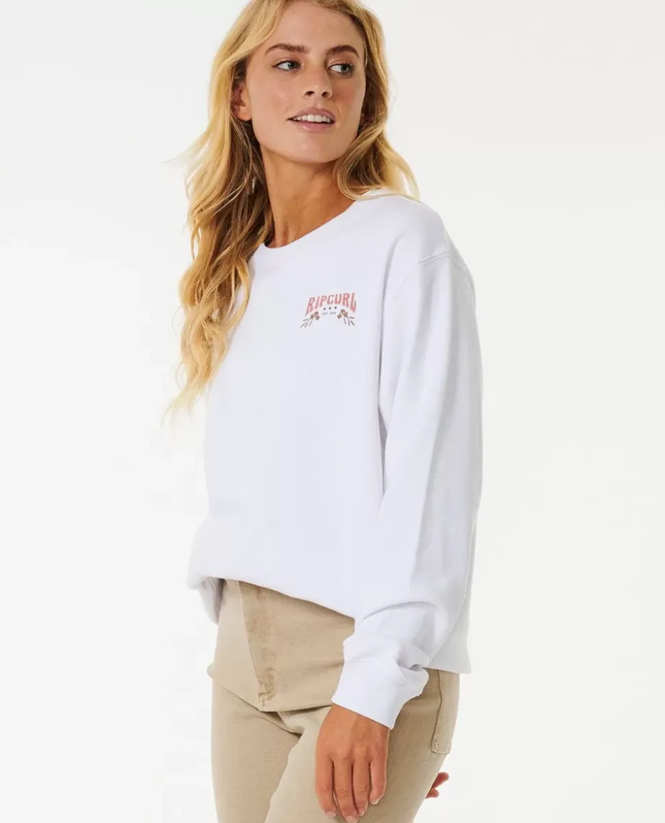 Camisola Em Velo De Gola Redonda Riptide Relaxed