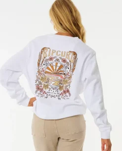 Camisola Em Velo De Gola Redonda Riptide Relaxed