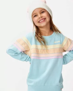Camisola Em Velo De Gola Redonda Surf Revival Para Rapariga
