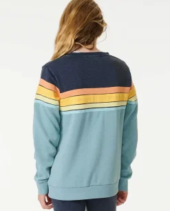 Camisola Em Velo De Gola Redonda Surf Revival Para Rapariga