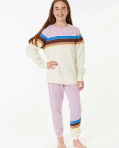 Camisola Em Velo De Gola Redonda Surf Revival Para Rapariga