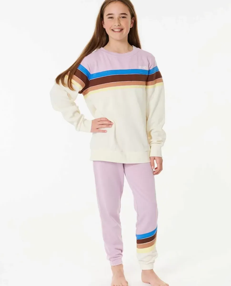 Camisola Em Velo De Gola Redonda Surf Revival Para Rapariga