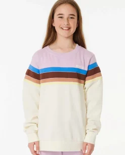 Camisola Em Velo De Gola Redonda Surf Revival Para Rapariga