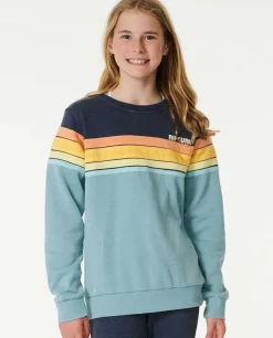 Camisola Em Velo De Gola Redonda Surf Revival Para Rapariga