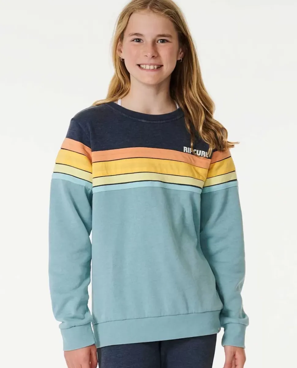 Camisola Em Velo De Gola Redonda Surf Revival Para Rapariga
