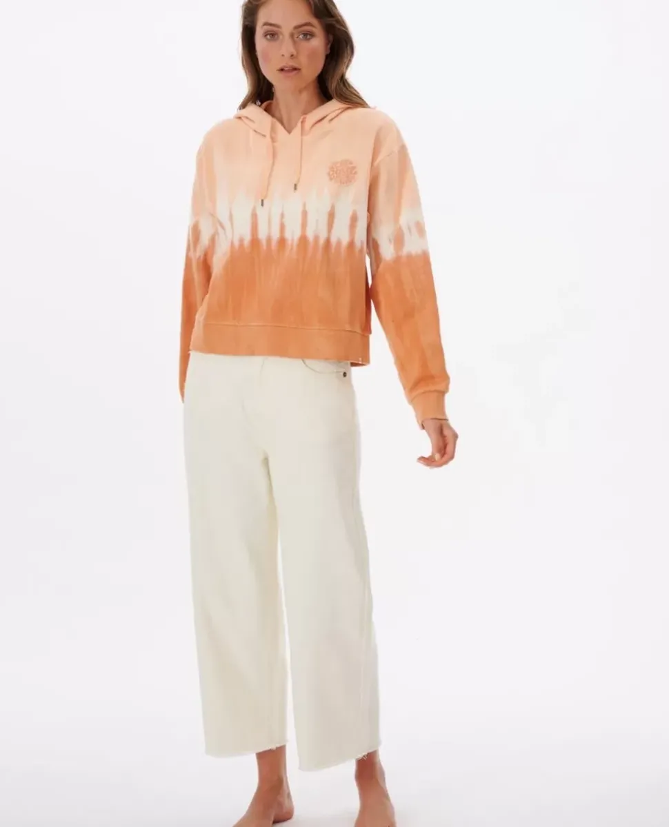 Camisola Tie Dye Com Capuz Em Velo