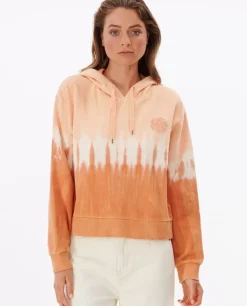 Camisola Tie Dye Com Capuz Em Velo