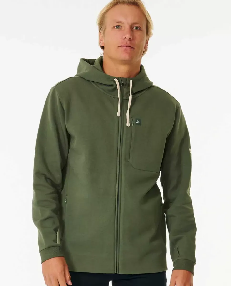 Camisola Vaporcool Com Fecho E Capuz Em Velo