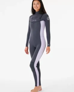 Fato De Mergulho Dawn Patrol 3/2 Com Fecho De Correr No Peito Para Mulher