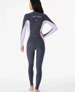 Fato De Mergulho Dawn Patrol 3/2 Com Fecho De Correr No Peito Para Mulher
