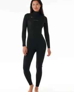 Fato De Mergulho Dawn Patrol 3/2 Com Fecho De Correr No Peito Para Mulher