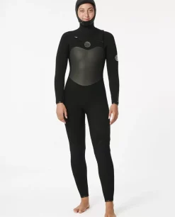 Fato De Mergulho Flashbomb 6/4 Com Capuz E Fecho De Correr No Peito Para Mulher