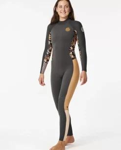 Fato De Mergulho Sublimado Dawn Patrol 4/3 Com Fecho De Correr Atrás Para Mulher
