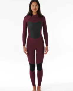 Fato De Mergulho Sublimado Dawn Patrol 3/2 Com Fecho De Correr Atrás Para Mulher