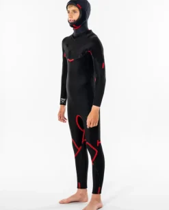 Fato De Surf Junior Dawn Patrol 5/4 Com Capuz E Fecho Na Frente