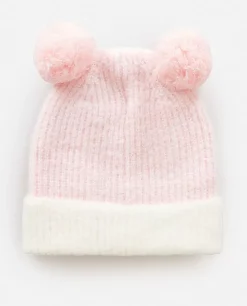 Gorro Regular Com Pompom 2 Tone Para Rapariga