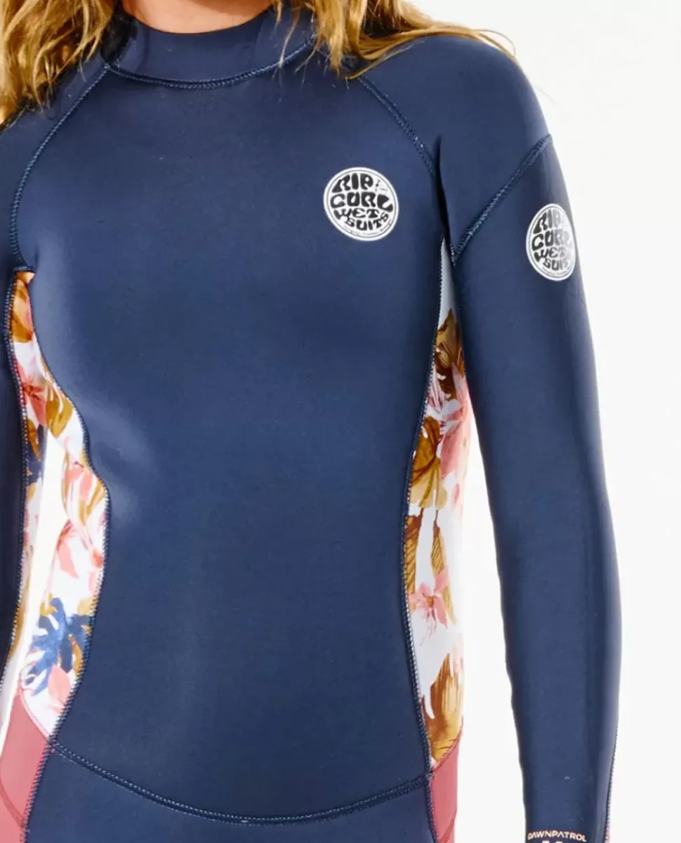 Junior Girls' Dawn Patrol 3/2 Back Zip Wetsuit
