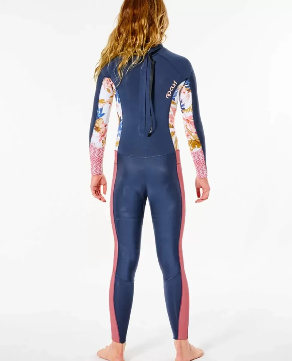 Junior Girls' Dawn Patrol 3/2 Back Zip Wetsuit