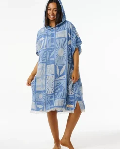 Poncho De Toalha Com Capuz Santorini Sun