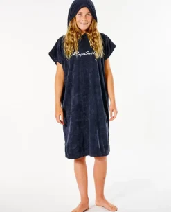 Poncho Toalha Com Capuz Para Rapariga Script