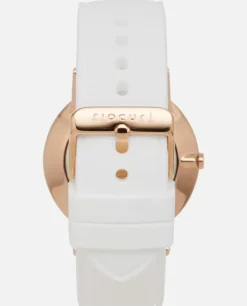 Relógio Rosa Dourado Em Silicone Latch Solar