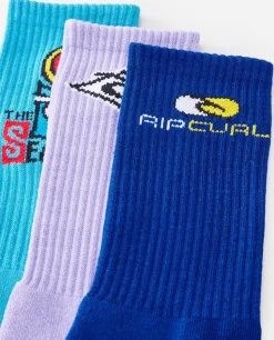 Retro Crew Fleece Sock 3 Pack