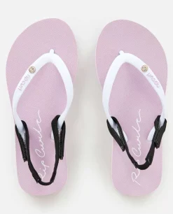 Script Wave Bloom Open Toe Girl