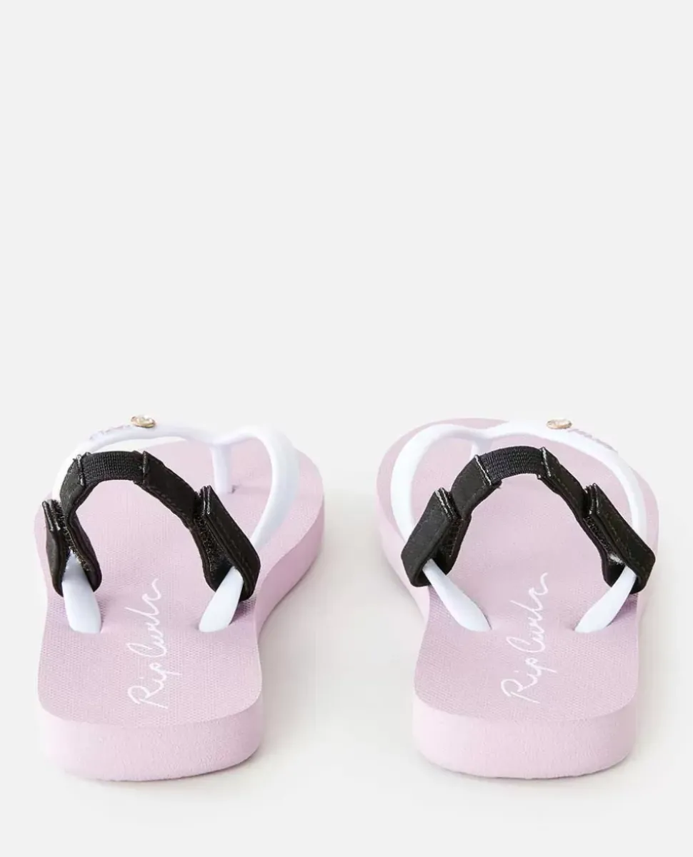 Script Wave Bloom Open Toe Girl