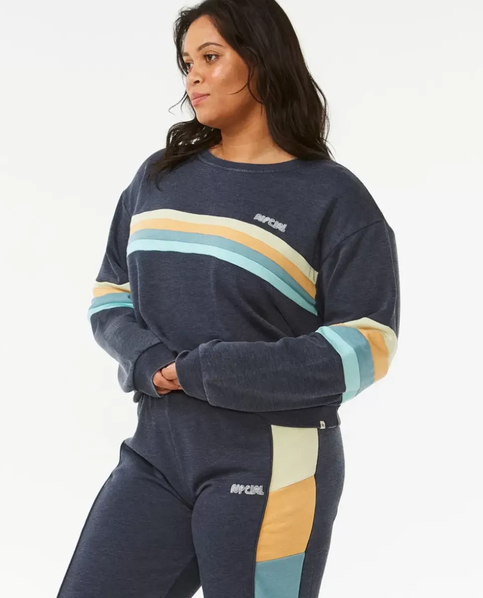 Sweatshirt Com Gola Redonda Surf Revival
