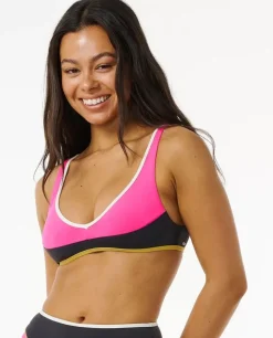 Top De Biquíni Heat Splice Hibiscus Crop