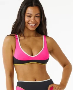 Top De Biquíni Heat Splice Hibiscus Crop