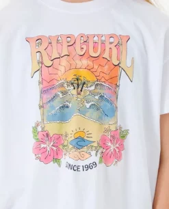 T-shirt Barrelled Crop Para Rapariga