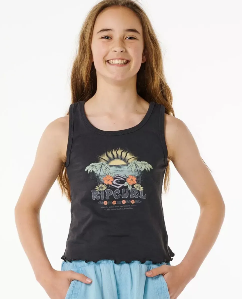 T-shirt De Alças Hibiscus Heat Para Rapariga