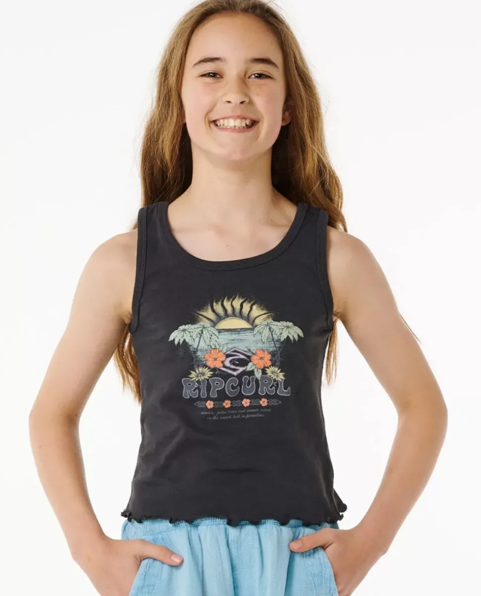 T-shirt De Alças Hibiscus Heat Para Rapariga