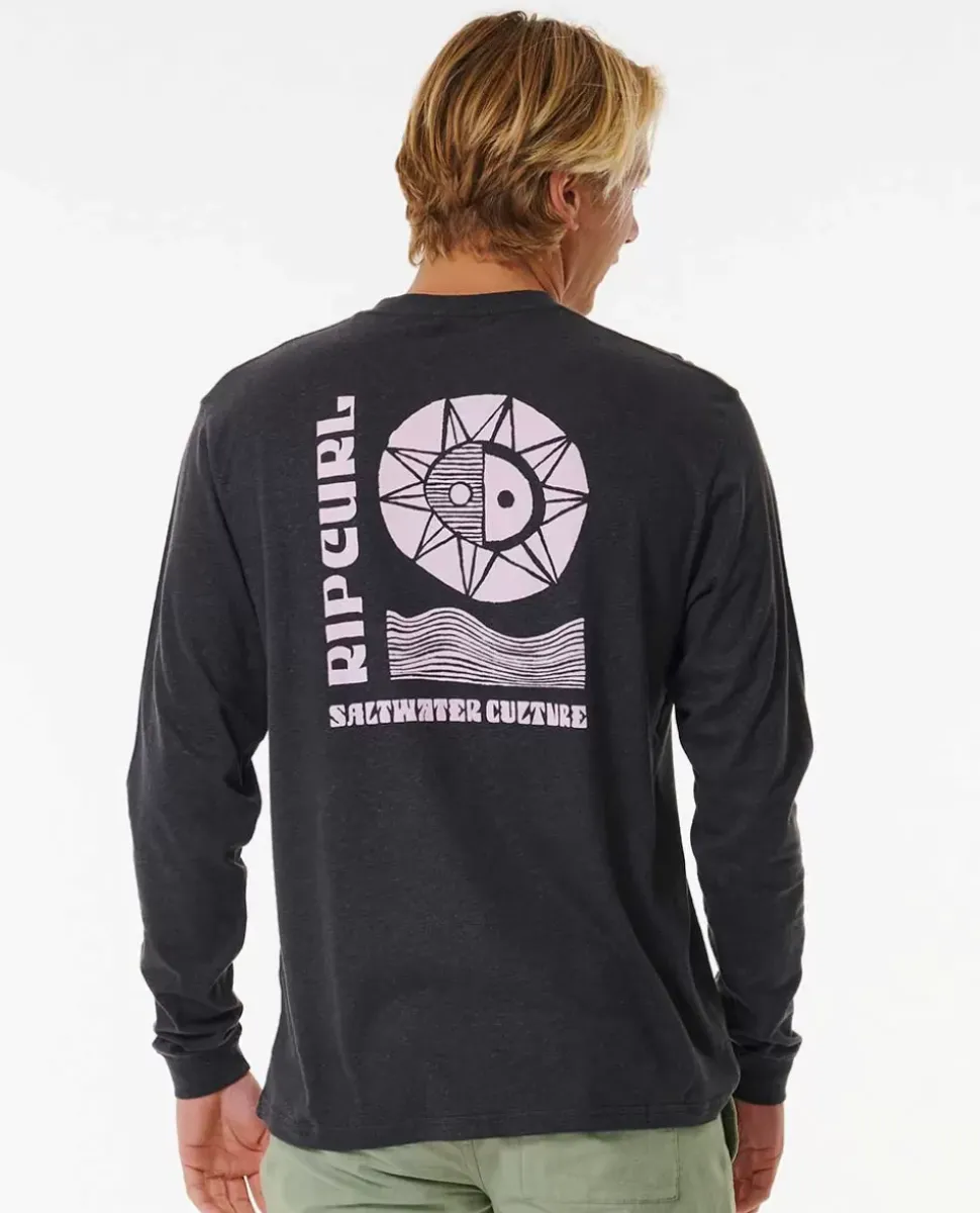 T-shirt De Manga Comprida Salt Water Culture Lines