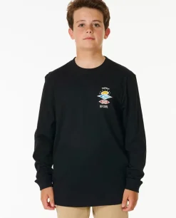 T-shirt De Manga Comprida Search Icon Para Rapaz