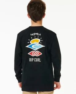 T-shirt De Manga Comprida Search Icon Para Rapaz