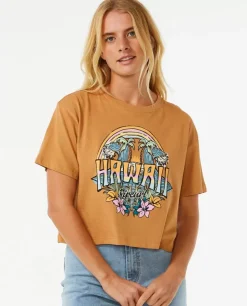 T-shirt De Manga Curta Block Party Crop