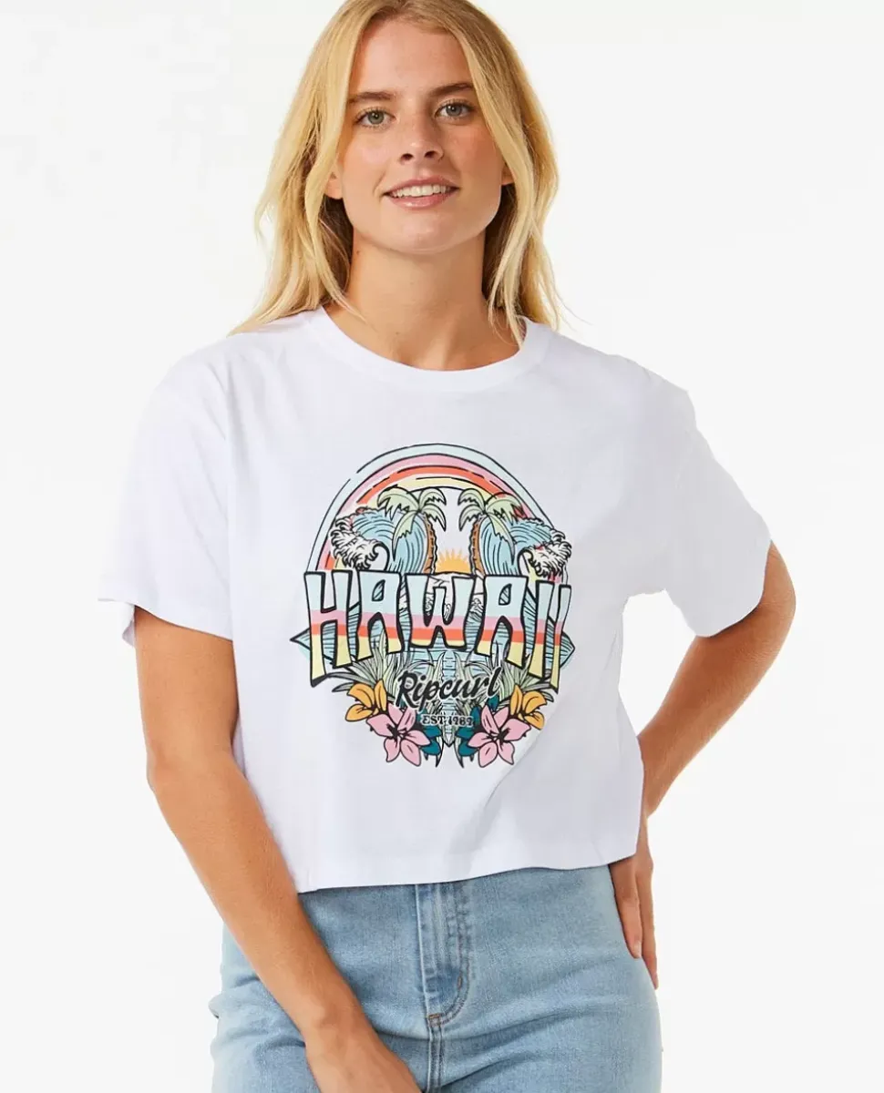 T-shirt De Manga Curta Block Party Crop