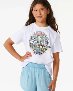 T-shirt De Manga Curta Block Party Menina