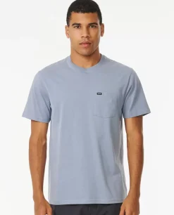 T-shirt De Manga Curta Com Bolso Simples