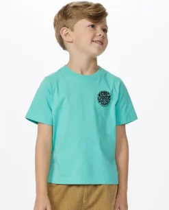 T-shirt De Manga Curta Com ícone De Fato De Mergulho Rapaz