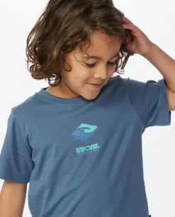 T-shirt De Manga Curta Com Logótipo Mystic Waves Para Rapaz