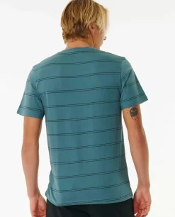 T-shirt De Manga Curta Com Riscas Simples