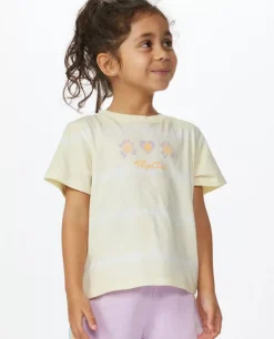 T-shirt De Manga Curta Crystal Heart Tie Dye Menina