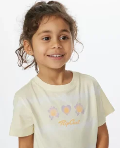 T-shirt De Manga Curta Crystal Heart Tie Dye Menina