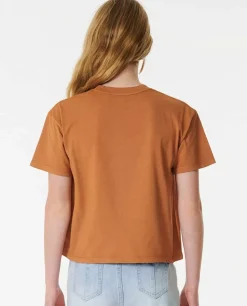 T-shirt De Manga Curta Glow Heritage Crop Para Rapariga