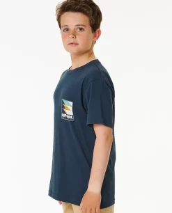 T-shirt De Manga Curta Line-up Surf Revival Para Rapaz